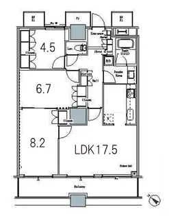 THE TOKYO TOWERS MIDTOWER【28階】の間取り