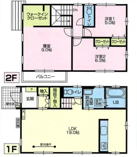 岩手県花巻市四日町1【一戸建】の間取り