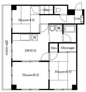 ライフハウスいわみ【3階】の間取り