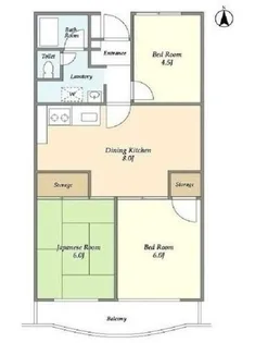 グリーンコーポ金田ユング【2階】の間取り