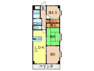 ル ファール夙川【2階】の間取り