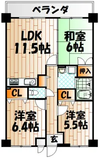 ルワージュ天神町【4階】の間取り