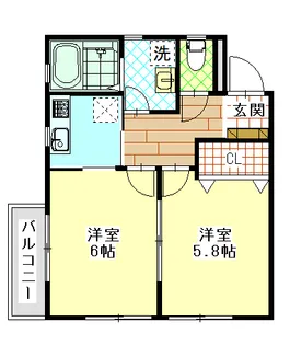 LIBERTY扇町【2階】の間取り