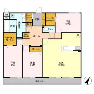 Royal East(ロイヤルイースト)【3階】の間取り