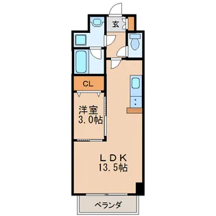 ディアコート白川【5階】の間取り