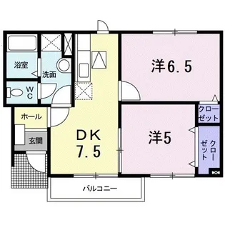 カーム・リリー【1階】の間取り