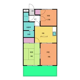 ビューハイツ有松A棟【1階】の間取り