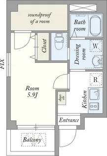 b CASA Yokohama Higashi【1階】の間取り