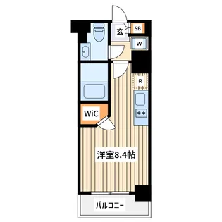ザ・パークハビオ西横浜【8階】の間取り