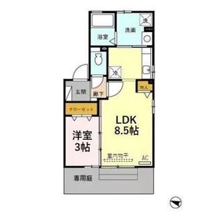 ディールームときわ台 A棟【1階】の間取り