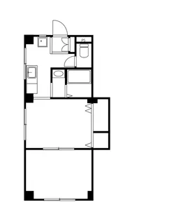 ヨコヤマコーポII【1階】の間取り