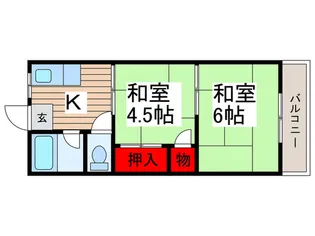 ニュ-石井コ-ポ【1階】の間取り