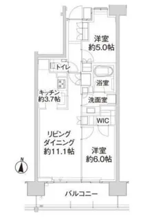 パークホームズ亀有ガーデンズコート【2階】の間取り