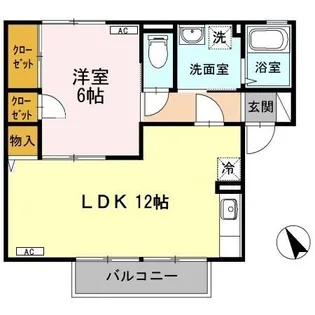 サール・ド・セジュール【2階】の間取り