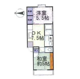 コーポ 龍宝【2階】の間取り
