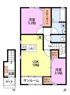 スマルティ2号棟【2階】の間取り