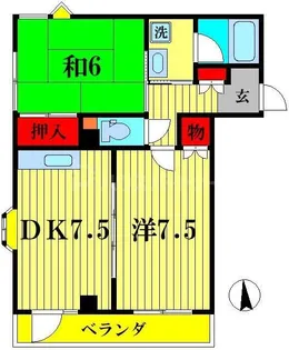 ガーデンシティ新松戸【3階】の間取り