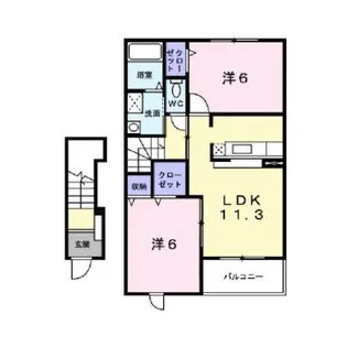 ファミーユII【2階】の間取り