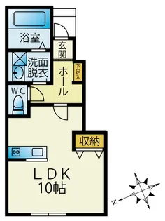ドゥウェル信濃A【1階】の間取り