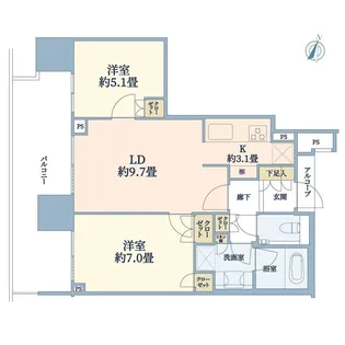 二子玉川ライズ タワー&レジデンス タワーセントラル【27階】の間取り