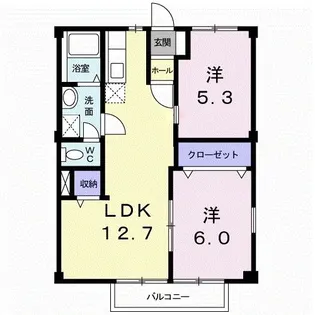 グリーンヒルズ藤本【2階】の間取り