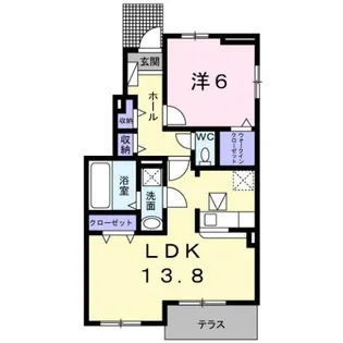 レジデンスサンリットC【1階】の間取り