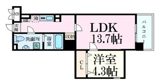 FANTASY SPACE千田町【8階】の間取り