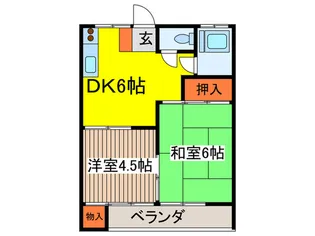 カーサ三岡【2階】の間取り