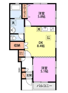 サンフィールスクウェア【1階】の間取り