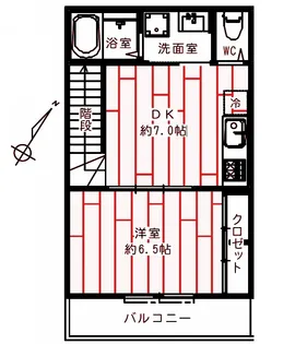 ハイムサウス【2階】の間取り