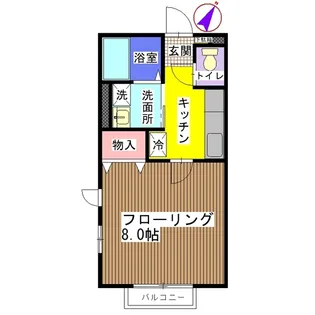 メゾンルミエール【2階】の間取り