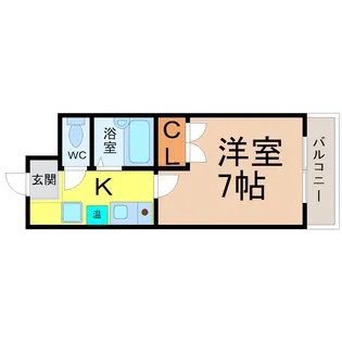 リバティハイツ白鳥【4階】の間取り