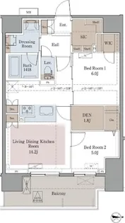 ラグゼナ八王子寺町【13階】の間取り