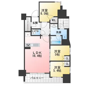 プラウド一宮【11階】の間取り