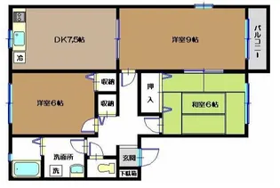 グレースタウン1番館【1階】の間取り