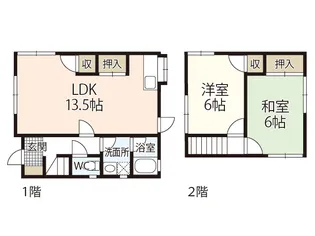 橋本メゾネット【1階】の間取り
