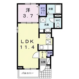 メゾン・ド・フラン【1階】の間取り