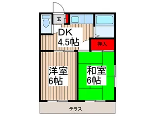 コーポジュン【1階】の間取り