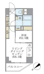 ルネサンス赤坂プレミアムコート【2階】の間取り
