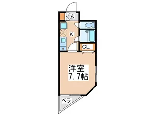 パラド-ル弁天【4階】の間取り
