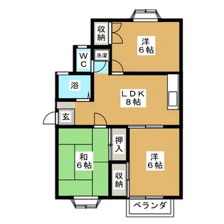コーポテルミニ【2階】の間取り