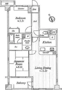 ダイアパレス本八幡【2階】の間取り