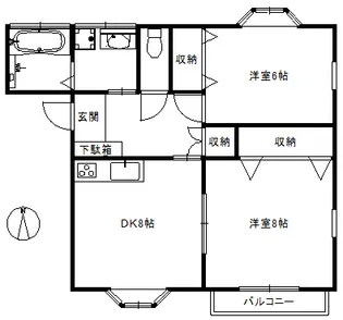 メイツ江俣【3階】の間取り