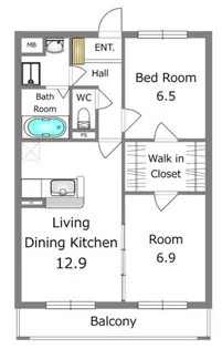 ソル・レヴァンテI【3階】の間取り