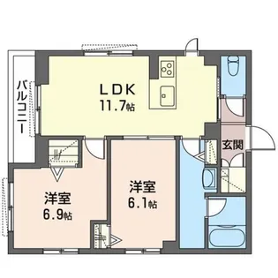 ナヴァン スカイ【3階】の間取り