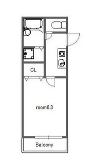 ウォルナッツ船橋本町【2階】の間取り