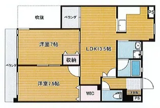 ラ・クール庭瀬【2階】の間取り