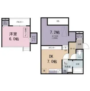 メゾン ド リーヴ【1階】の間取り