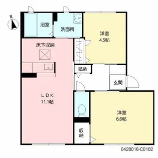 メゾンアンリシール C棟【1階】の間取り