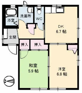 クレール(東雲)【1階】の間取り